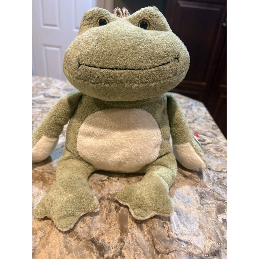 Ty Classic Light Green Frog Prince Crown KISSED 2006. New Condition